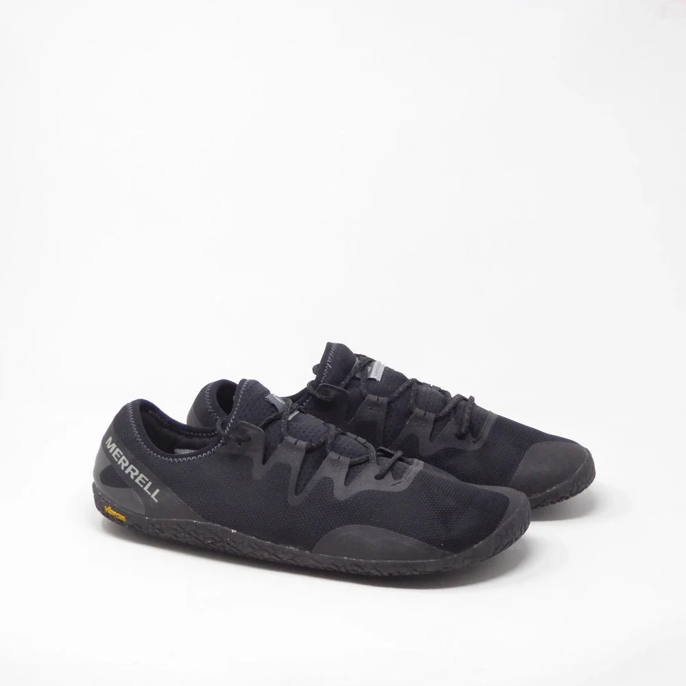 Merrell Mens Vapor Glove 5 Black Minimalist Trail Running Shoes Size 14